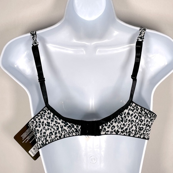 Wonderbra Size B36 Black and White Leopard Print Padded Tshirt Bra - Picture 4 of 4